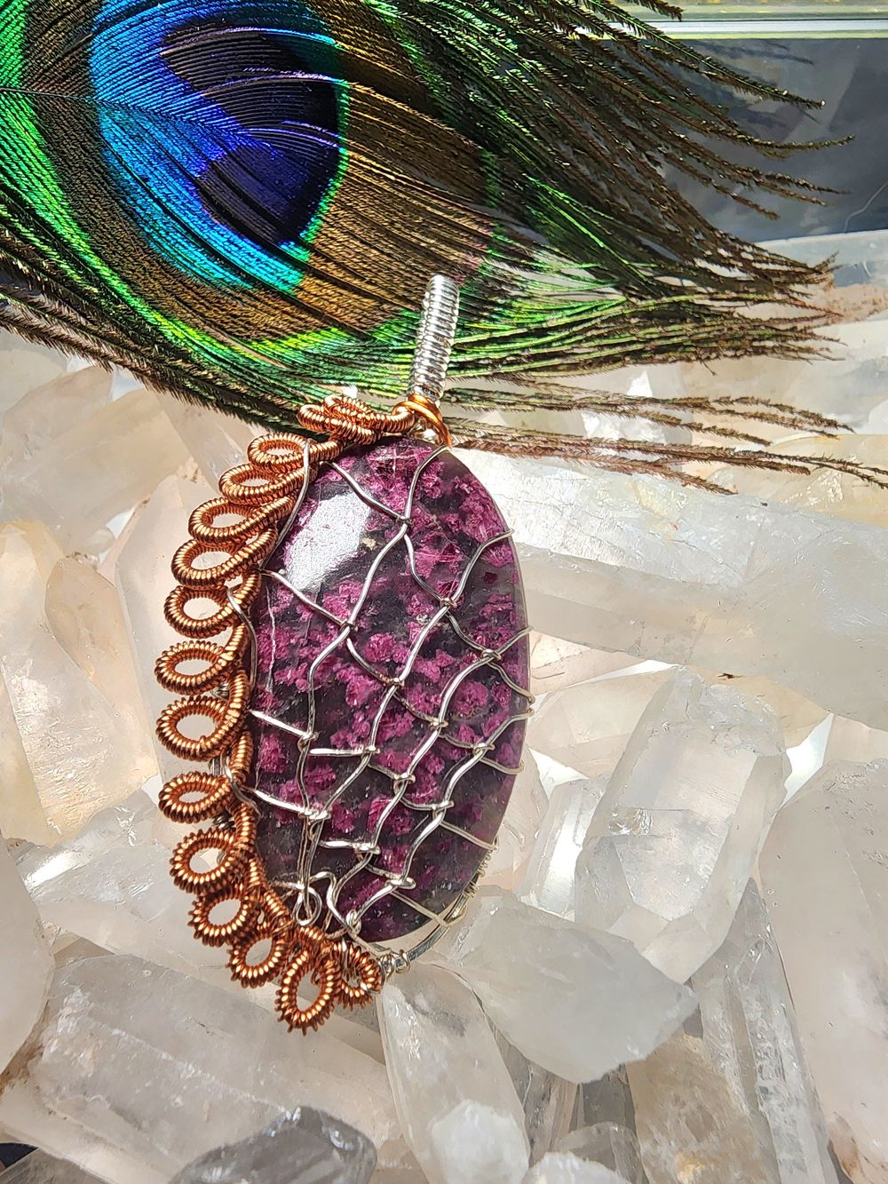 Charlotte - Pink Tourmaline in mixed metals.