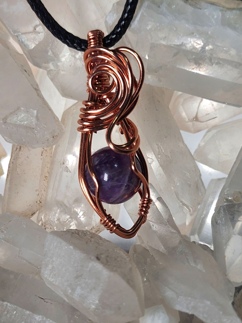 Blair - Amethyst micro fidget in copper