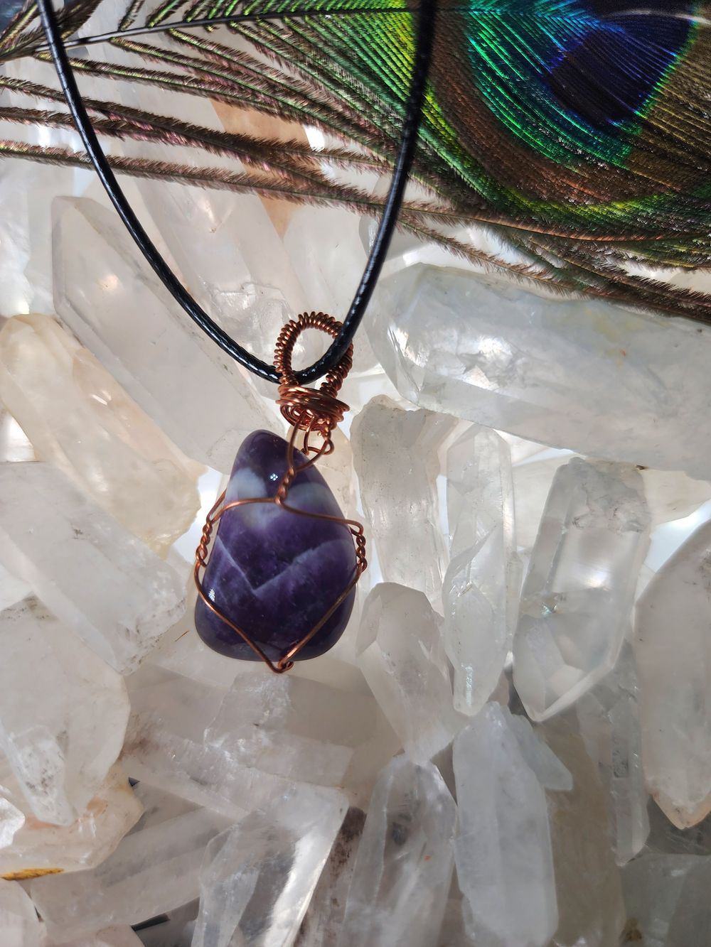 Chevron Amethyst in Copper