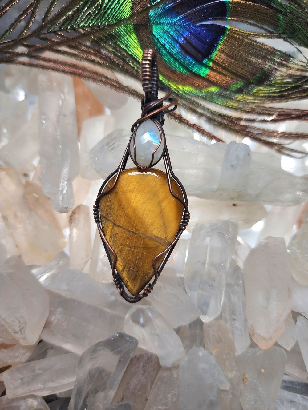 Caspian - Tigers eye and moonstone in copper
